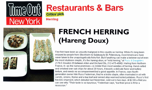 Critics' Pick Russ & Daughters Smoked French Herring Time Out New York
